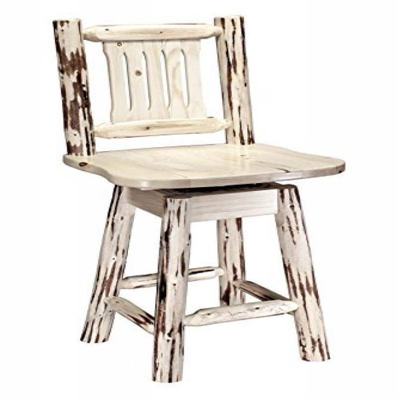 Montana Collection Counter Height Barstool W/ Back & Swivel, Ready To Finish