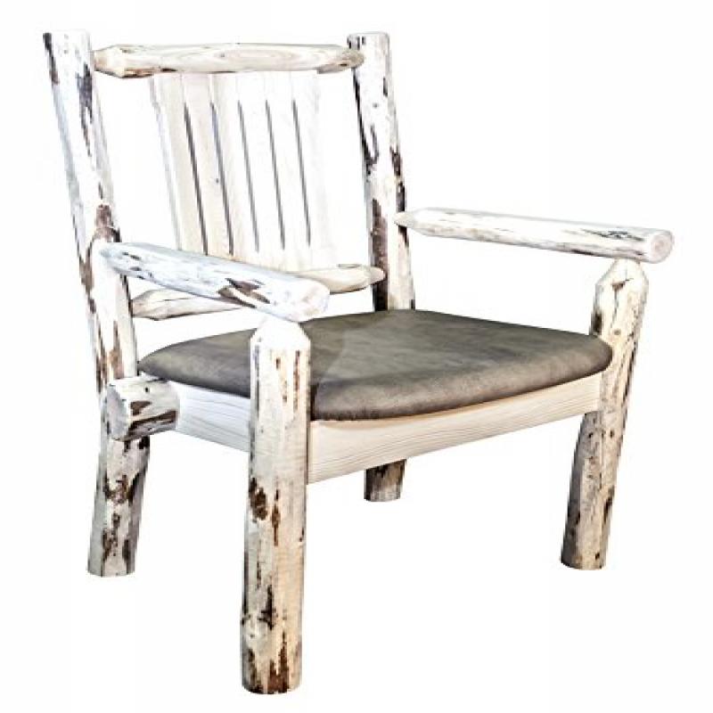 Montana Collection Captain'S Chair, Ready To Finish W/ Upholstered Seat, Buckskin Pattern