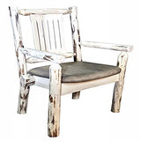 Montana Collection Captain'S Chair, Ready To Finish W/ Upholstered Seat, Buckskin Pattern