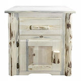 Montana Collection End Table W/ Drawer & Door, Left Hinged, Ready To Finish
