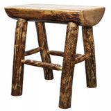 Glacier Country Collection Half Log Barstool