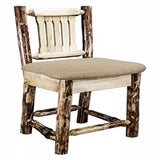 Glacier Country Collection Counter Height Barstool W/ Back - Buckskin Upholstery