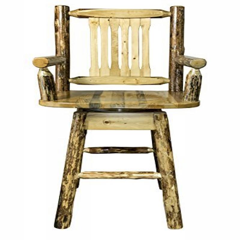 Glacier Country Collection Captain'S Barstool W/ Back & Swivel