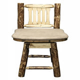 Glacier Country Collection Counter Height Barstool W/ Back & Swivel - Buckskin Upholstery