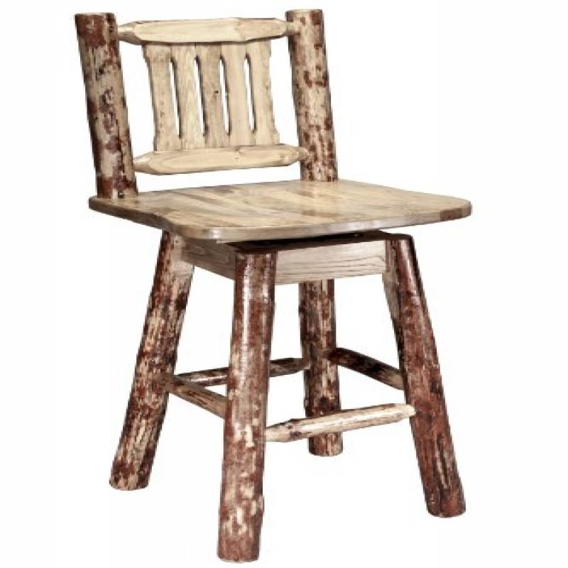 Glacier Country Collection Barstool W/ Back & Swivel