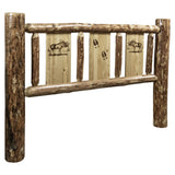 Glacier Country Collection California King Headboard W/ Laser Engraved Moose Design