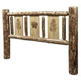 Glacier Country Collection California King Headboard W/ Laser Engraved Pine Design