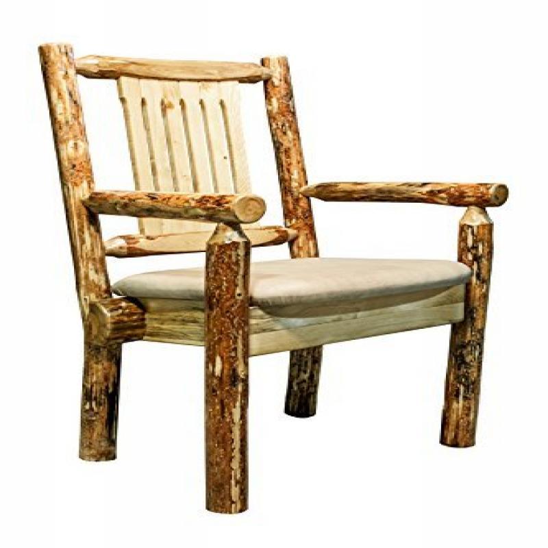Glacier Country Collection Captain'S Chair W/ Upholstered Seat, Buckskin Pattern