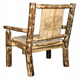 Glacier Country Collection Captain'S Chair W/ Laser Engraved Bear Design