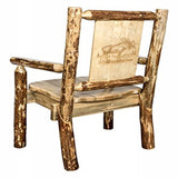 Glacier Country Collection Captain'S Chair W/ Laser Engraved Moose Design