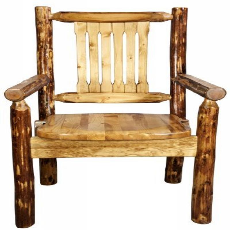 Glacier Country Collection Captain'S Chair W/ Ergonomic Wooden Seat