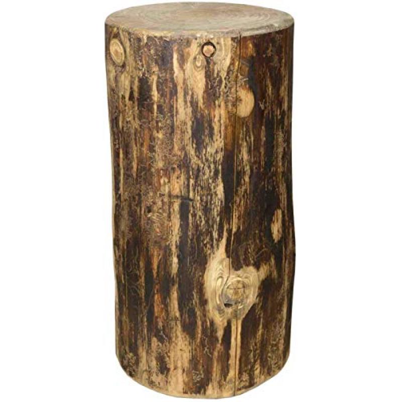 Glacier Country Collection Cowboy Stump, 25 Inch Height, Exterior Stain Finish