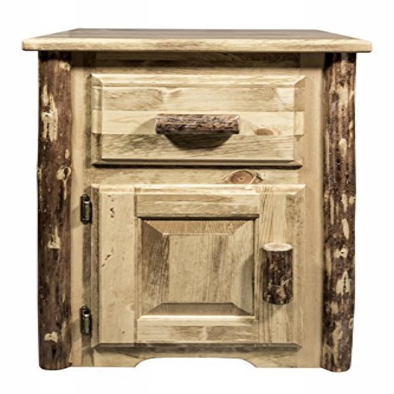 Glacier Country Collection End Table W/ Drawer & Door, Left Hinged