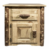 Glacier Country Collection End Table W/ Drawer & Door, Left Hinged