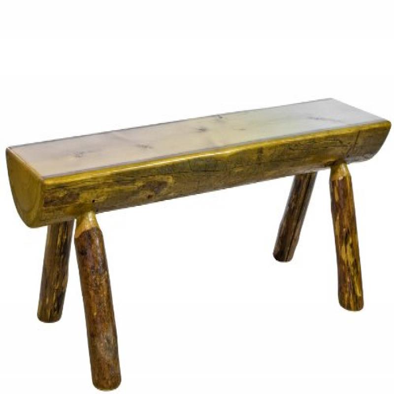Glacier Country Collection Half Log Bench, 6 Foot