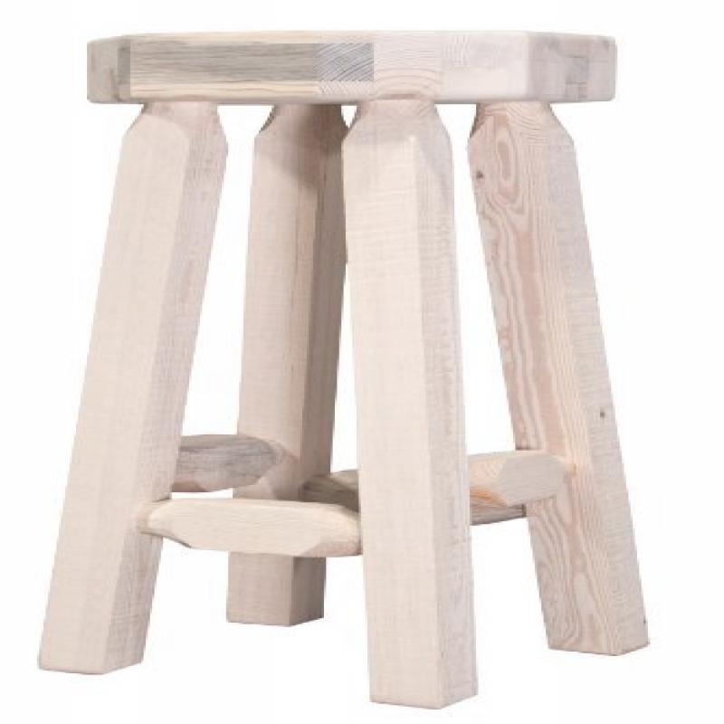 Homestead Collection Backless Barstool, Clear Lacquer Finish