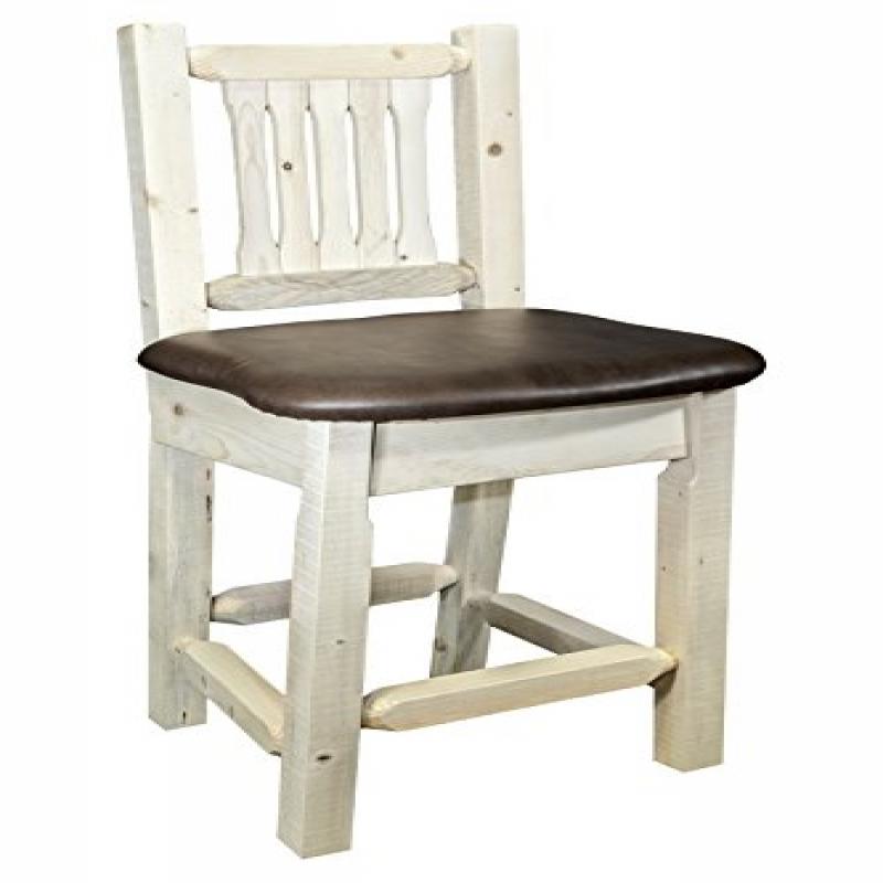 Homestead Collection Counter Height Barstool W/ Back - Saddle Upholstery, Ready To Finish