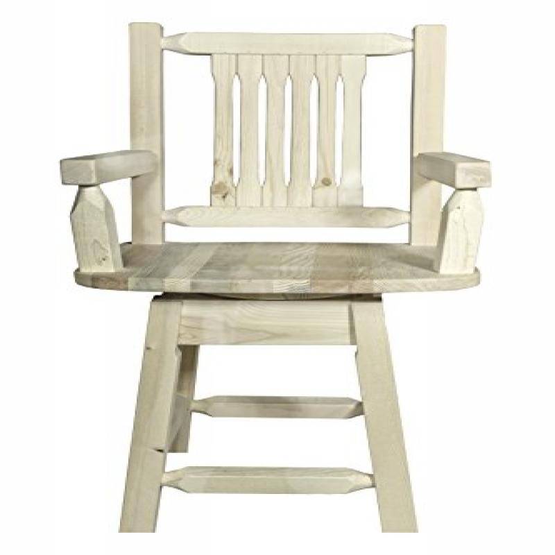 Homestead Collection Counter Height Swivel Captain'S Barstool, Ready To Finish