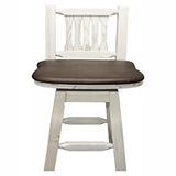 Homestead Collection Counter Height Barstool W/ Back & Swivel - Saddle Upholstery, Ready To Finish