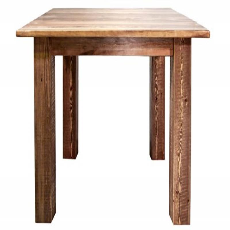 Homestead Collection Square 4 Post Dining Table, Stain & Clear Lacquer Finish