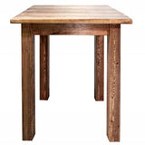 Homestead Collection Square 4 Post Dining Table, Stain & Clear Lacquer Finish
