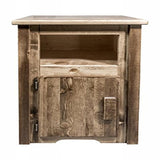 Homestead Collection End Table W/ Door, Left Hinged, Stain & Lacquer Finish