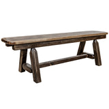 Homestead Collection Plank Style Bench, Stain & Clear Lacquer Finish, 5 Foot