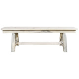 Homestead Collection Plank Style Bench, Clear Lacquer Finish, 5 Foot