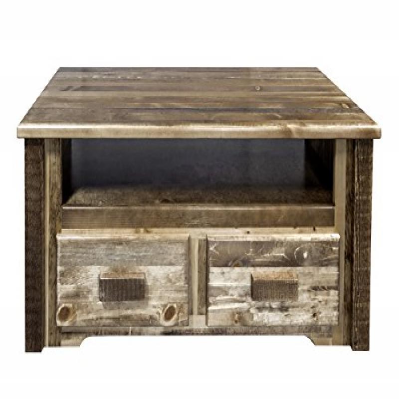 Homestead Collection Two Drawer Sitting Chest/Entertainment Center, Stain & Lacquer Finish