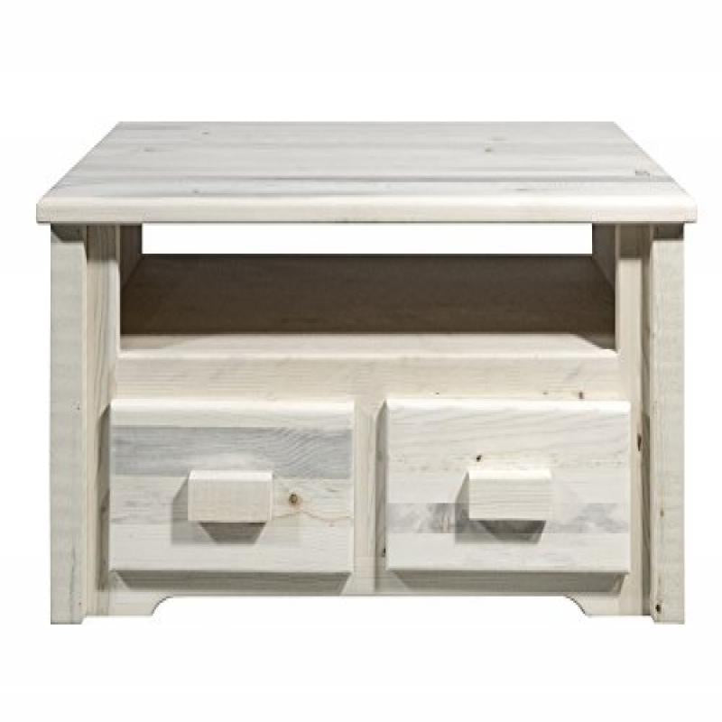 Homestead Collection Two Drawer Sitting Chest/Entertainment Center, Ready To Finish