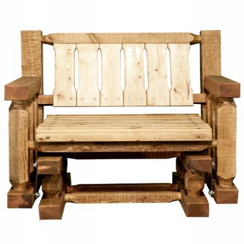 Homestead Collection Single Seat Glider, Exterior Stain Finish