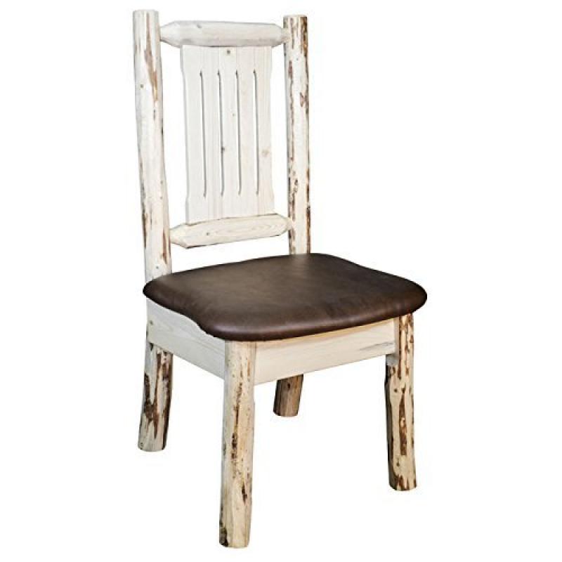 Montana Collection Side Chair, Ready To Finish W/ Upholstered Seat, Saddle Pattern