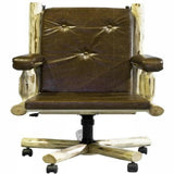 Montana Collection Upholstered Office Chair, Clear Lacquer Finish