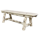 Montana Collection Plank Style Bench, 5 Foot, Clear Lacquer Finish