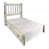 Montana Collection California King Platform Bed W/ Storage, Ready To Finish