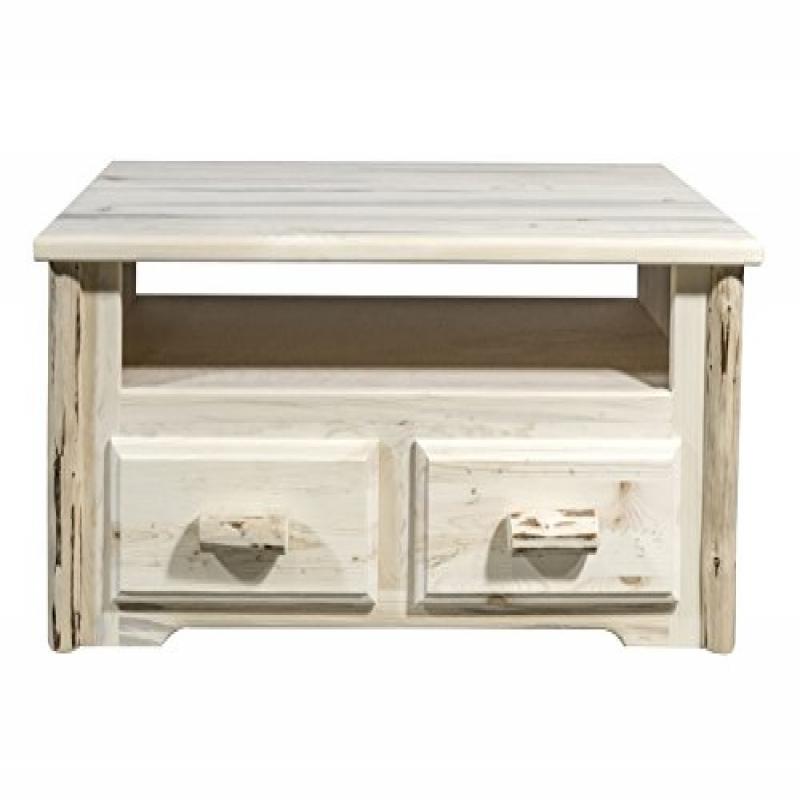 Montana Collection Two Drawer Sitting Chest/Entertainment Center, Ready To Finish