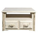 Montana Collection Two Drawer Sitting Chest/Entertainment Center, Ready To Finish