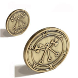 Marbas Demon Sigil Coin - Ars Goetia President Seal