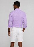 Mauro Long Sleeve Check Tech Shirt - Lavender