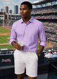 Mauro Long Sleeve Check Tech Shirt - Lavender