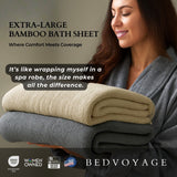 Bamboo Cotton Bath Sheet - Viscose from Bamboo + Cotton - Extra Large - Charcoal