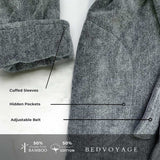 Bamboo Cotton Bath Robe - Viscose from Bamboo + Cotton - Charcoal