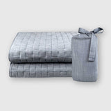 Bamboo Cotton Quilted Shams - Viscose from Bamboo + Cotton - 2pk - Standard - Silver