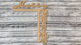 Merry Christmas Door Frame Corner Decor DIY Unfinished Kit