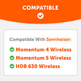 Sennheiser Momentum 4, 5 & HDB 630 Earpads - WC PadZ Momentum 4, 5 & HDB 630