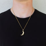 Crescent Moon Pendant Necklace Set