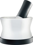 Mortar and Pestle Set - Small EZ-Grip Silicone & Porcelain Mortar With Non-Slip Scratch Proof Silicone Base - herb or spice grinder, pill crusher