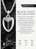 Black Onyx Shield Pendant Necklace