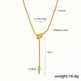 Gold Snake Chain Necklace for Women 18K Gold Plated Stainless Steel Adjustable Lariat Design (54cm+5cm)  Animal Pendant Jewel