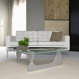 Leisuremod Imperial Triangle Coffee Table Glass